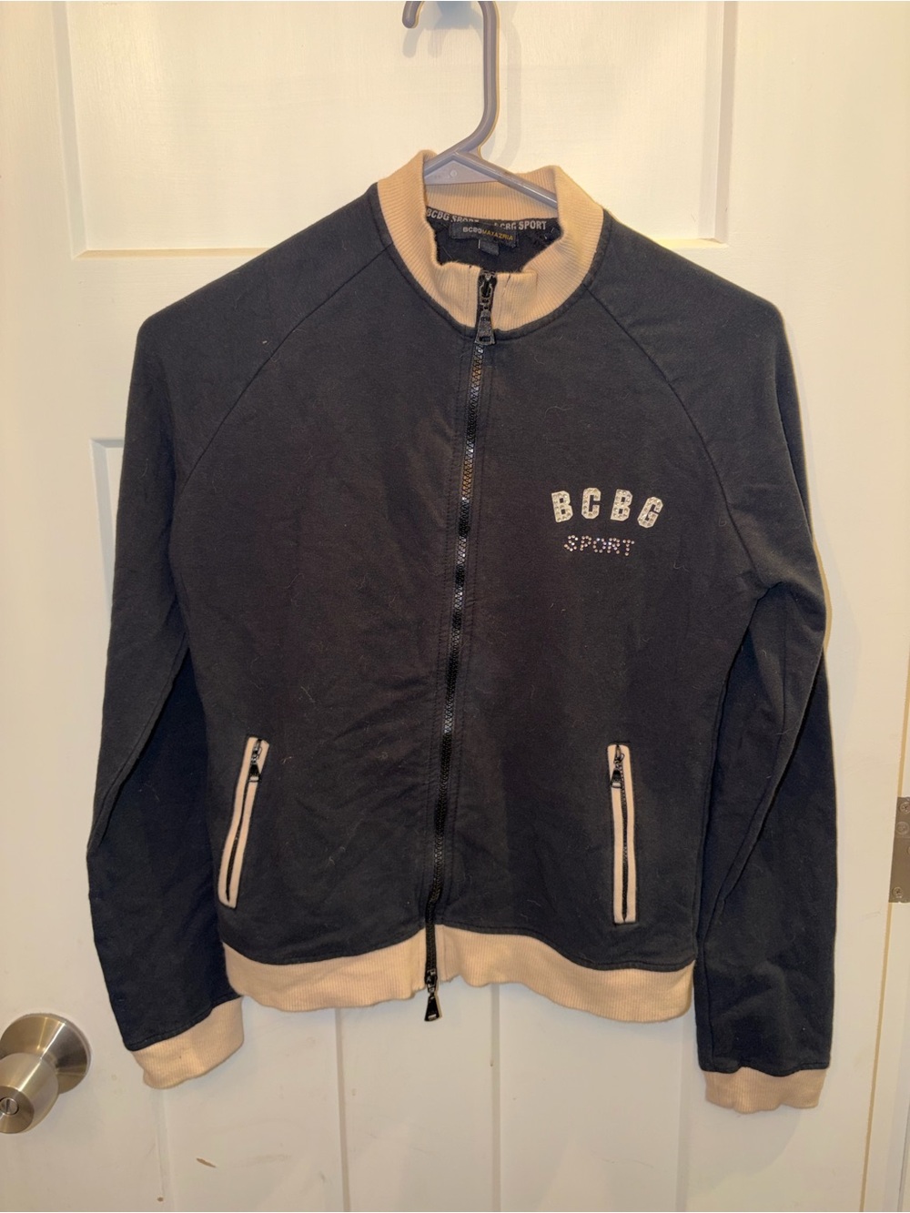 BCBGMaxAzria Black Jacket with Cream Trim